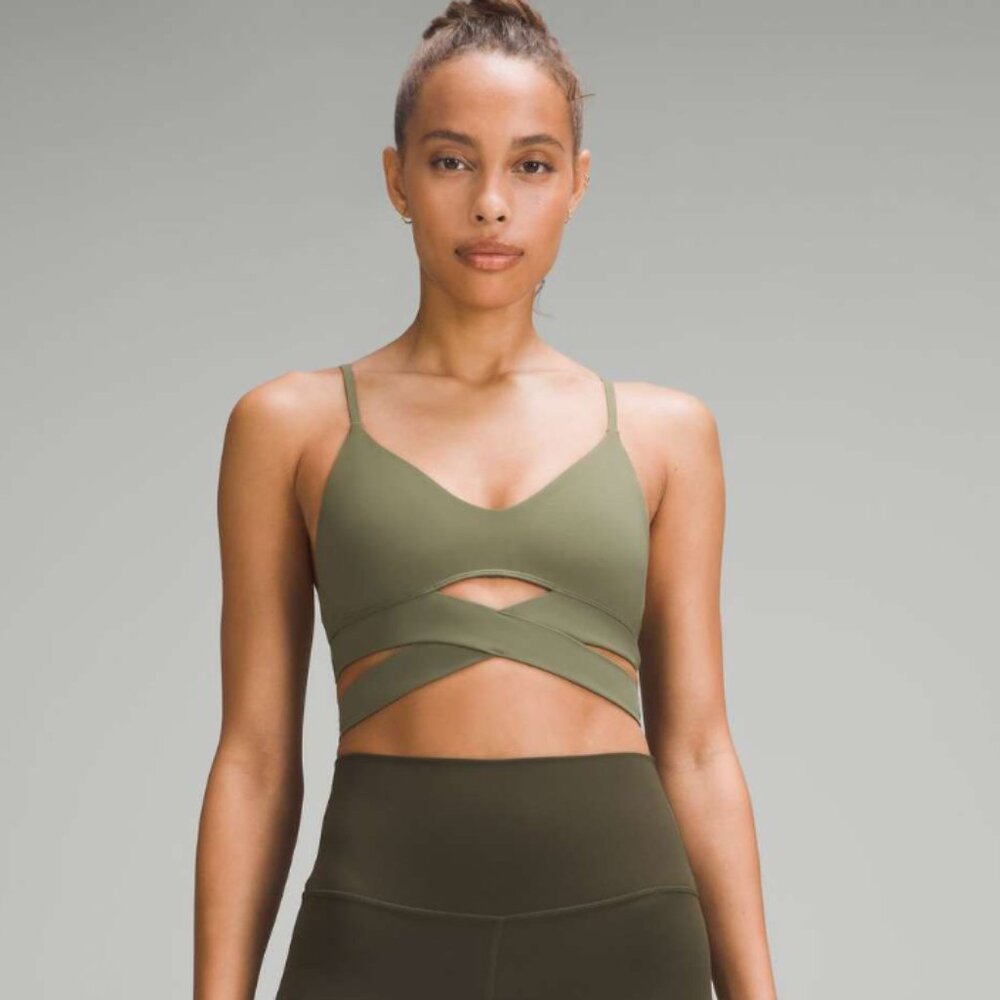 Lululemon army green sports bra